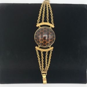 Honeycomb amber bracelet